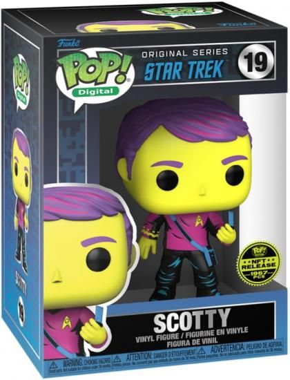 Funko Pop デジタル：Star Trek スタートレック スコッティ レジェンダリー ブラックライト フィジカル リデンプション