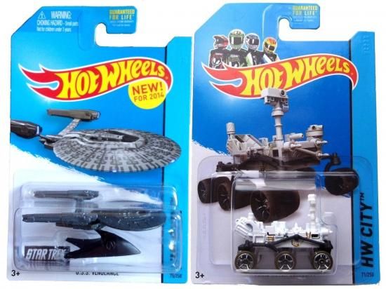ホット ウィール 2014 Hw City - Star Trek スタートレック U.S.S. ヴェンジェンス & 火星探査車キュリオシティ - 2 個セット!