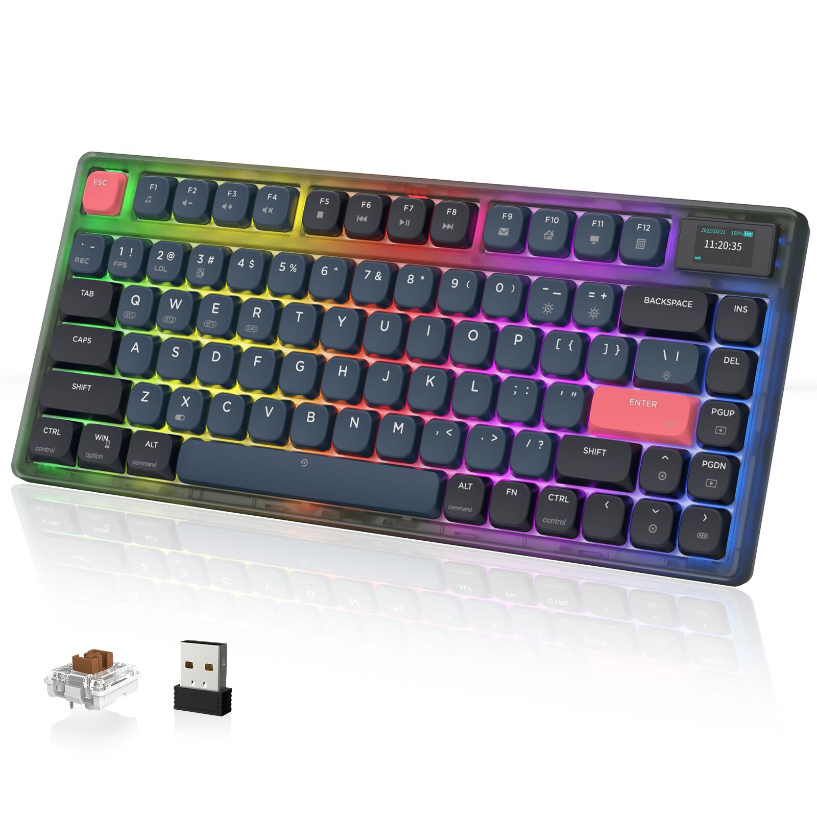 楽天市場】【送料無料&1年保証付き】メカニカルキーボード
