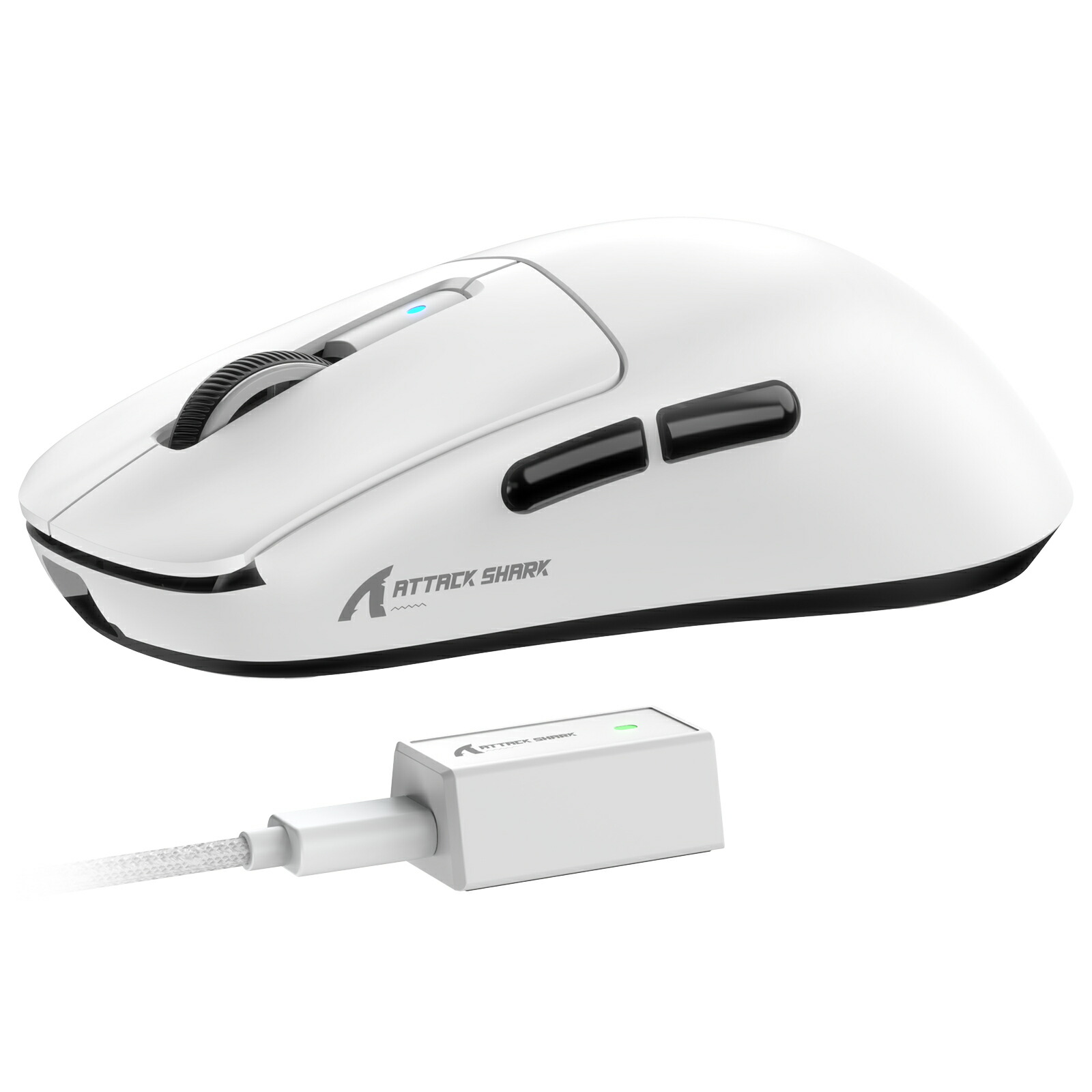 新品 ATTACK SHARK R6 ワイヤレス8Kゲーミングマウス ホワイト 8K Hz の超軽量 39g ゲーミング マウス | R6 Performance