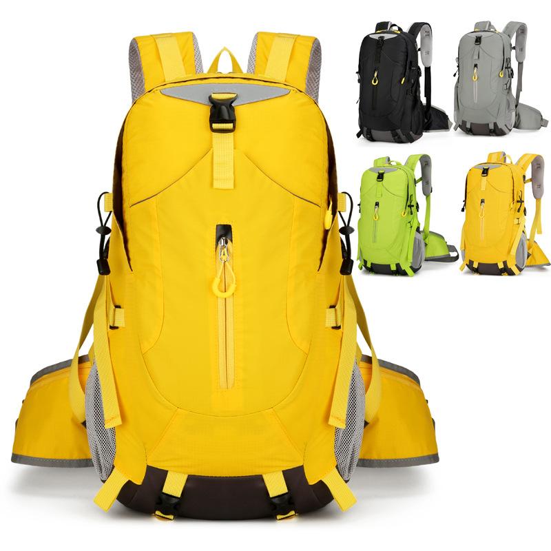 登山リュック メンズ レディース 大容量 防水 ナイロン バックパック アウトドア キャンプ ハイキング トレッキング サイクリング 通気性 エアパッド 無地 黒 灰 緑 冬