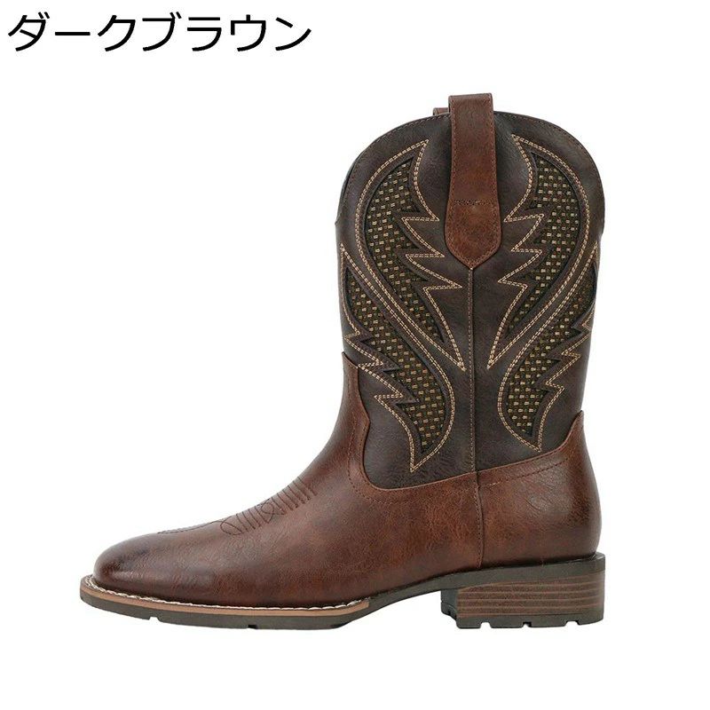 通気性 v系 脚長 ライダー 刺繍 仮装 防寒 中世の靴 カジュアル アメカジ メンズ カウボーイ ロングブーツ パーティー イベント 撥水 滑り止め ユニセックス 履き心地 ウエスタンブーツ 耐磨耗|WORLD TEACH