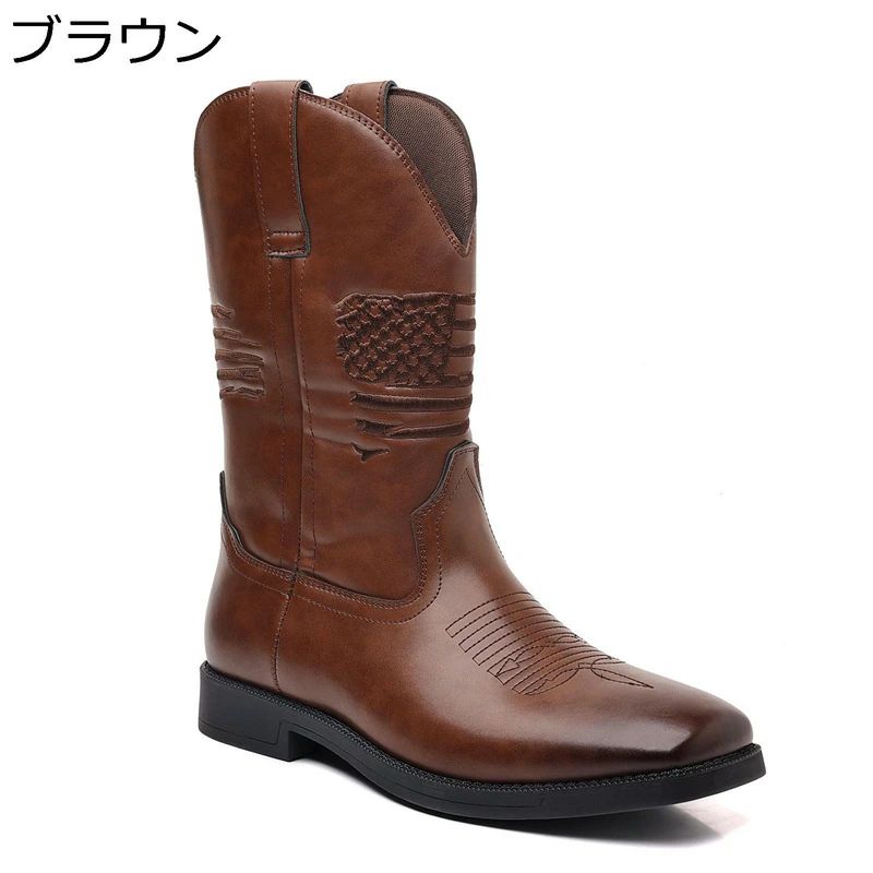 通気 カウボーイ レトロ オートバイ メンズ ウェスターブーツ 長靴 かっこいい 履きやすい パンク系 コスプレ衣装 暖かい アメカジ ロングブーツ バイク 防水防滑 オシャレ 耐久性 コスプレ撮影用