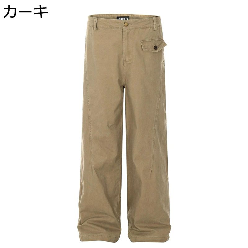 体型カバー カジュアル ビッグシルエット カーゴパンツ ストレート メンズ バギー アメカジ ルーズ レディース ストリートファション 秋冬 ゆったり ワイドパンツ 着痩せ おしゃれ ブーツカット
