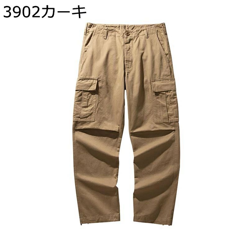 ゆったり アメカジ シンプル 男女兼用 メンズ 登山 カーゴパンツ カジュアル 厚手 ルーズ ワイド 無地 春秋冬 紳士 作業ワーク マルチポケット アウトドア ロングパンツ 長ズボン おしゃれ
