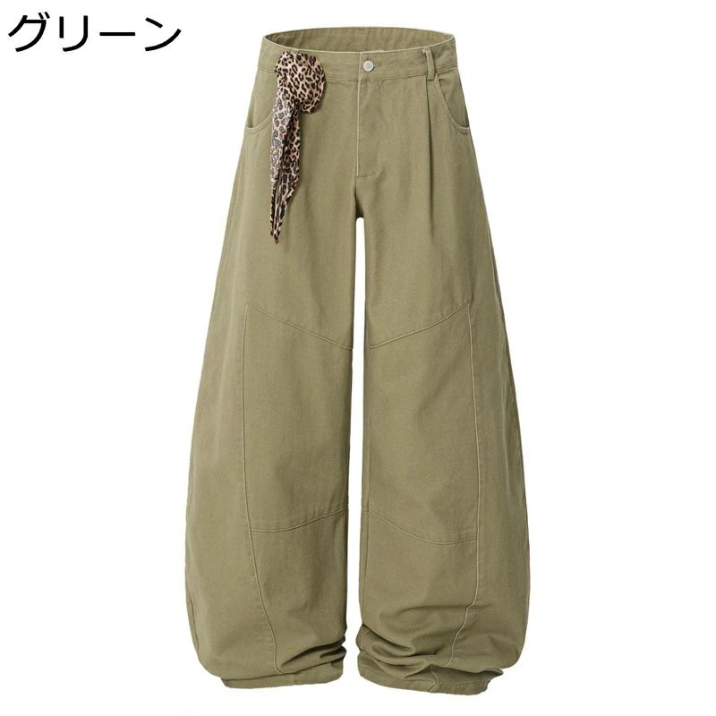 ワイド カーゴパンツ ヒップホップ 脚長 ダンス 体型カバー ゆったり ストリートファション ルーズ カジュアル baggy 無地 ビッグシルエット メンズ ブーツカット バギーパンツ 通気 若者 秋冬 レディース