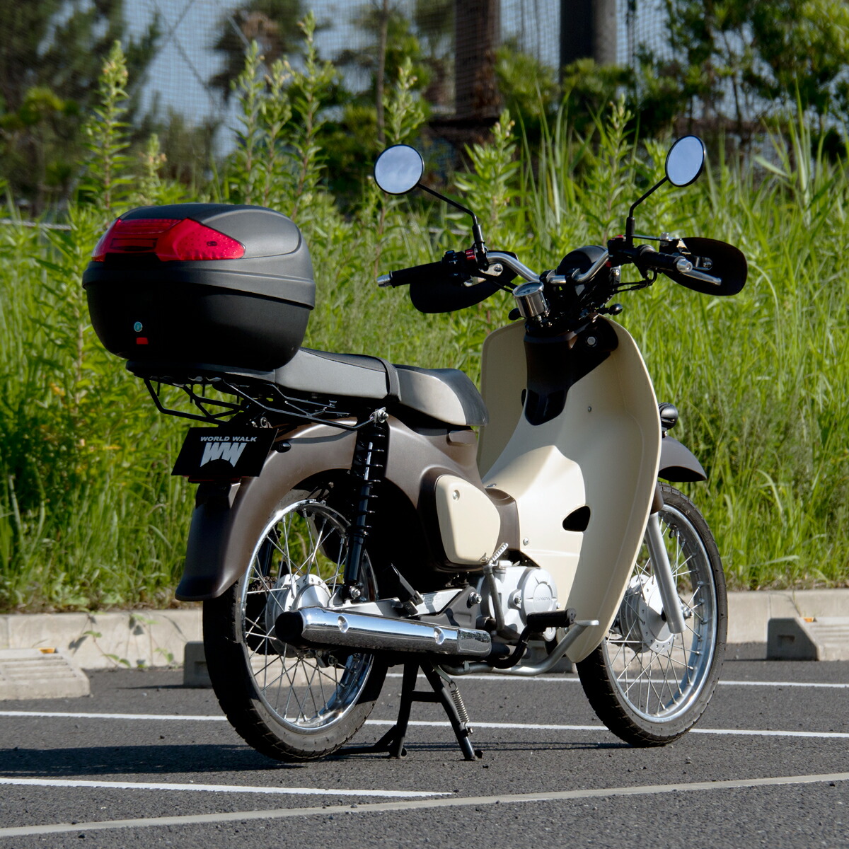 送料無料 ホンダ スーパーカブ 110 Ja44 用 タイホンダ 純正 タンデムシート リアキャリアボックスセット Wca 43 Hwb30 Ts 1 延長キャリア オーバーキャリア ツーリング キャンプ 荷台 積載 タンデム シート リアボックス スチール World Walk ワールドウォーク あす楽