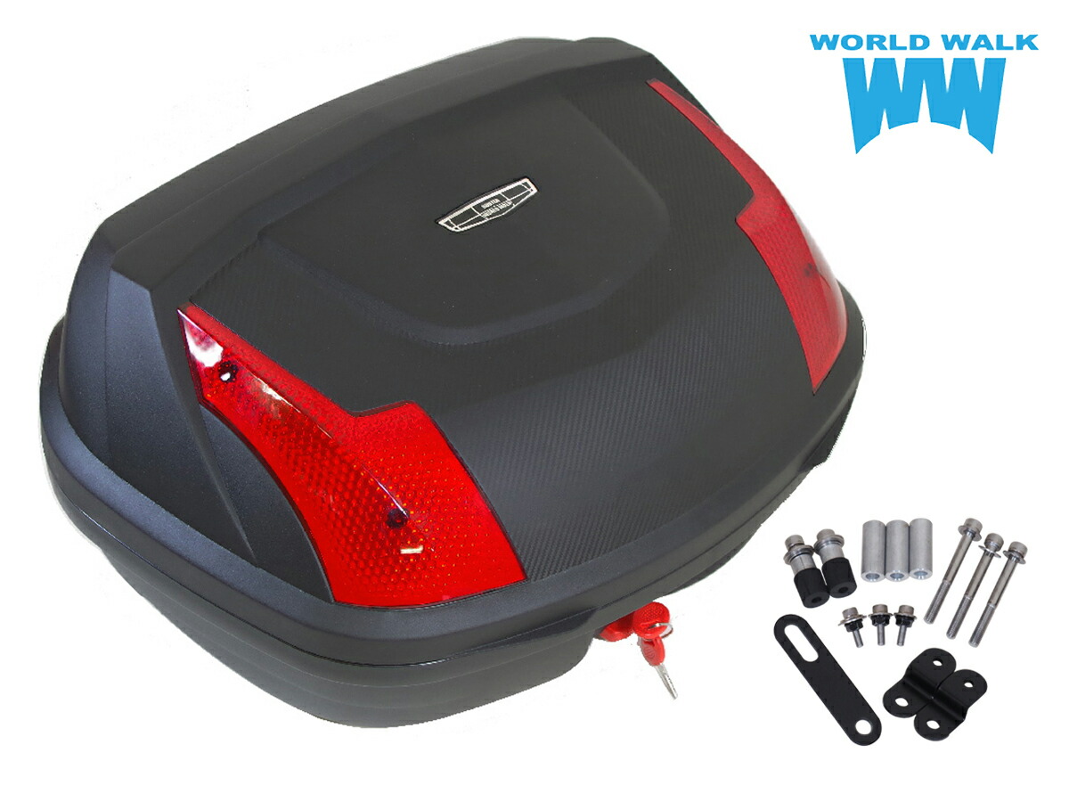 1年保証付 ツーリングネット付FJR1300A/FJR1300AS用リアキャリア 48リッターリアボックスセット wca-35-hwb48トップケース バイクボックス インナー付き ブラック ツーリング 通勤 バイク