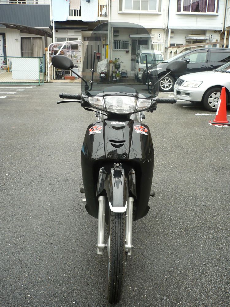 1年保証付 メンテナンスクロス付！ドリーム125 原付汎用ウインドスクリーン 風防 クリア スモーク
