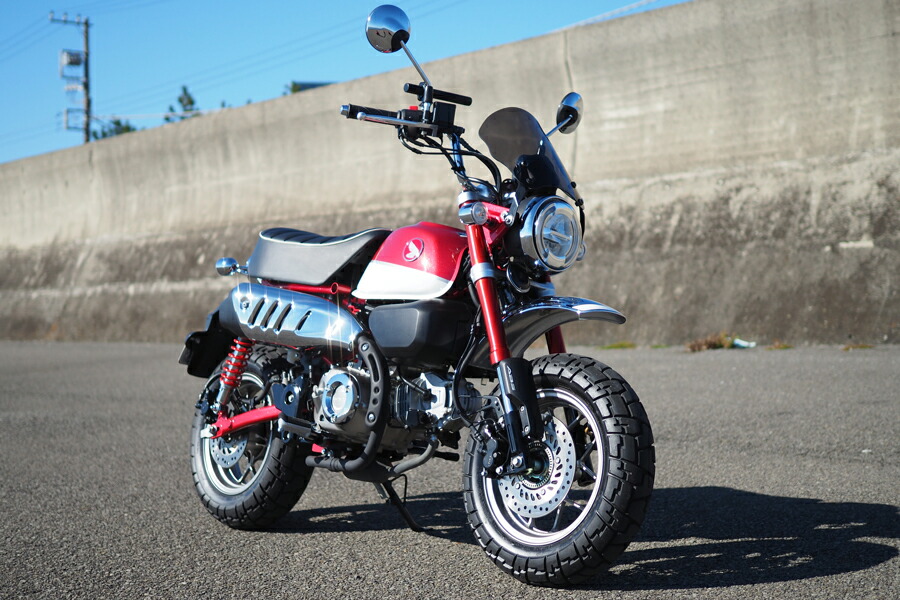 楽天市場 モンキー125用オルタナティブスクリーンミドル スモーク クリアウィンドスクリーン 風防 風除け ウインドスクリーン Honda Monkey125 パーツ ワールドウォーク バイクパーツのワールドウォーク