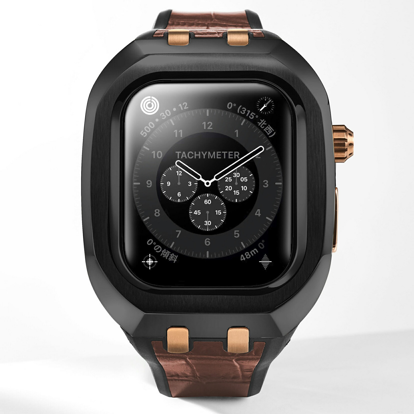 HUMBLE RICH(ハンブルリッチ) 高級アップルウォッチケース Apple Watch ケース 11/10対応 - 1046CL06BKYLBWR 46mm 高級 上品｜WORLD WIDE WATCH店