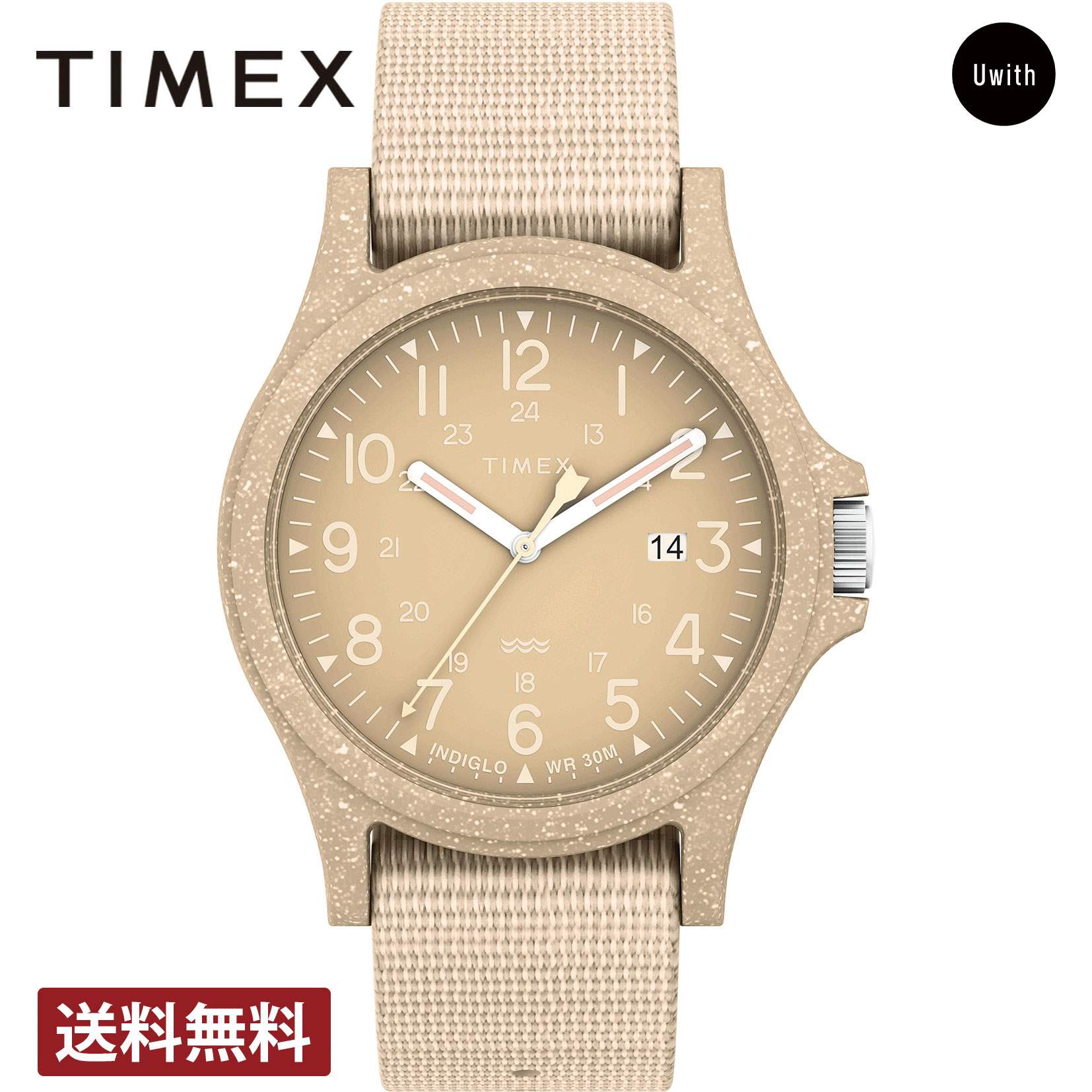 【レビュー特典あり】【ブランド直営店】TIMEX タイメックス リクレイム 腕時計 TIMEX TW2V95900 ベージュ オーシャン クォーツ 時計 ブランド|WORLD WIDE WATCH店
