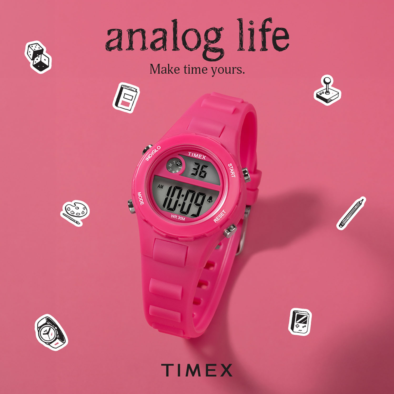 【レビュー特典あり】【ブランド直営店】TIMEX タイメックス キッズ デジタル クォーツ ピンク TW2W92500