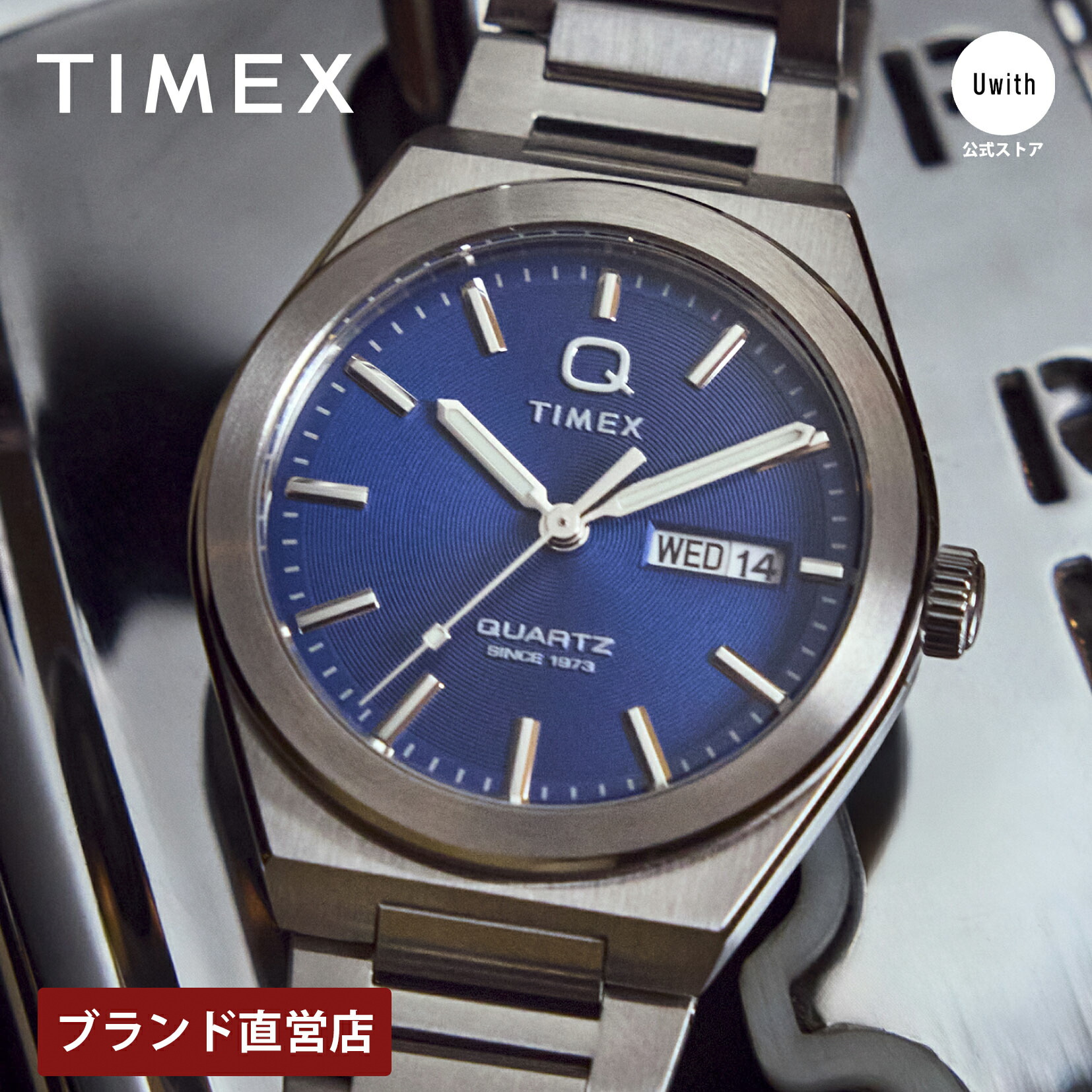 【レビュー特典あり】【ブランド直営店】TIMEX タイメックス Q Continental Day/Date クォーツ ブルー TW2Y25100｜WORLD WIDE WATCH店 19,272円