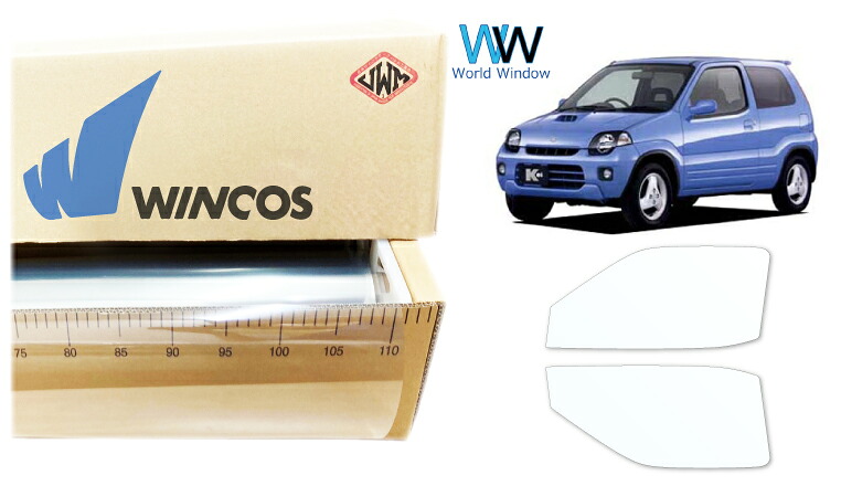 リンテック 透明遮熱フィルム WINCOS IR-90HD スズキ ｋｅｉ 3ドア (HN11S/HN21S) カット済みカーフィルム フロントドア セット クリアフィルム カットフィルム