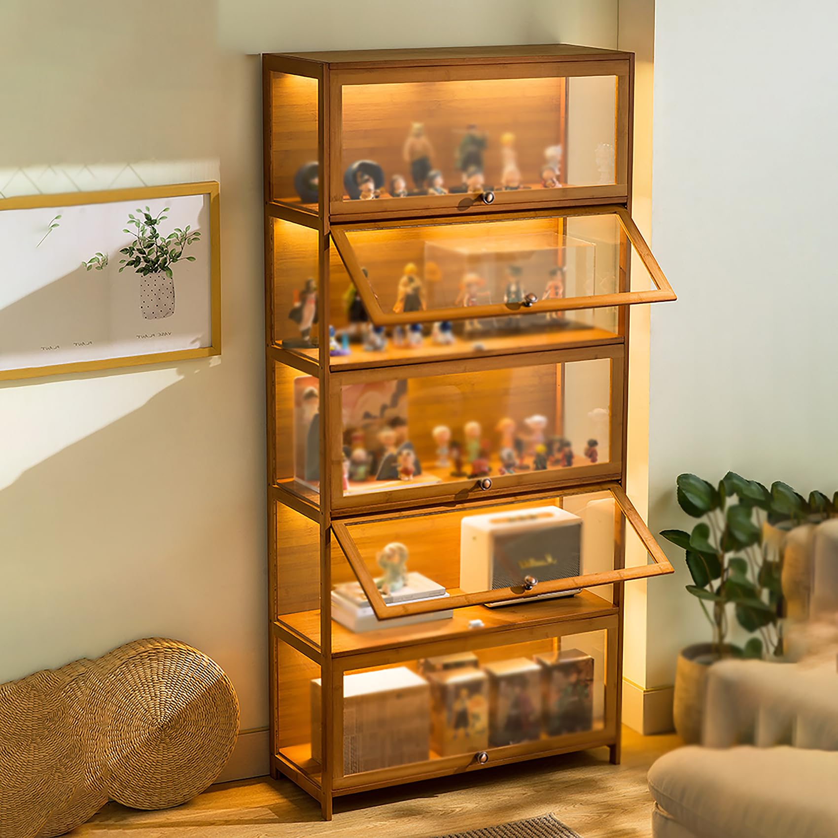 ショーケース フィギュア ディスプレイキャビネット コレクションケース 木製 Amazon.co.jp: JXHNZYQコレクションキャビネット 木製 ショーケース 棚