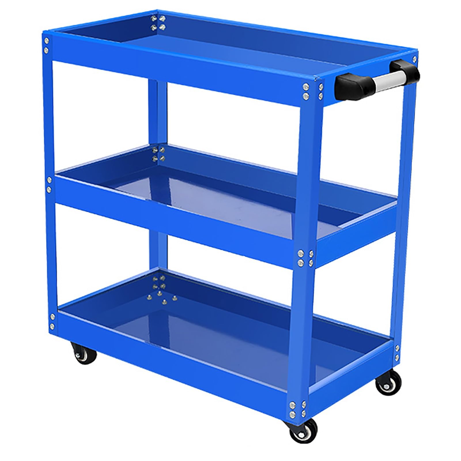 ツールカート 3段 工具ワゴン 整備用ワゴン ツールワゴン 高さ調節可能 DIY 耐荷重450KG 幅710×奥行355×高さ730mm 回転キャスター付き 工具カート 工具台車 DIY 自動車用 ガレージ 工具収納 工具入れ 作業台|WORM Base