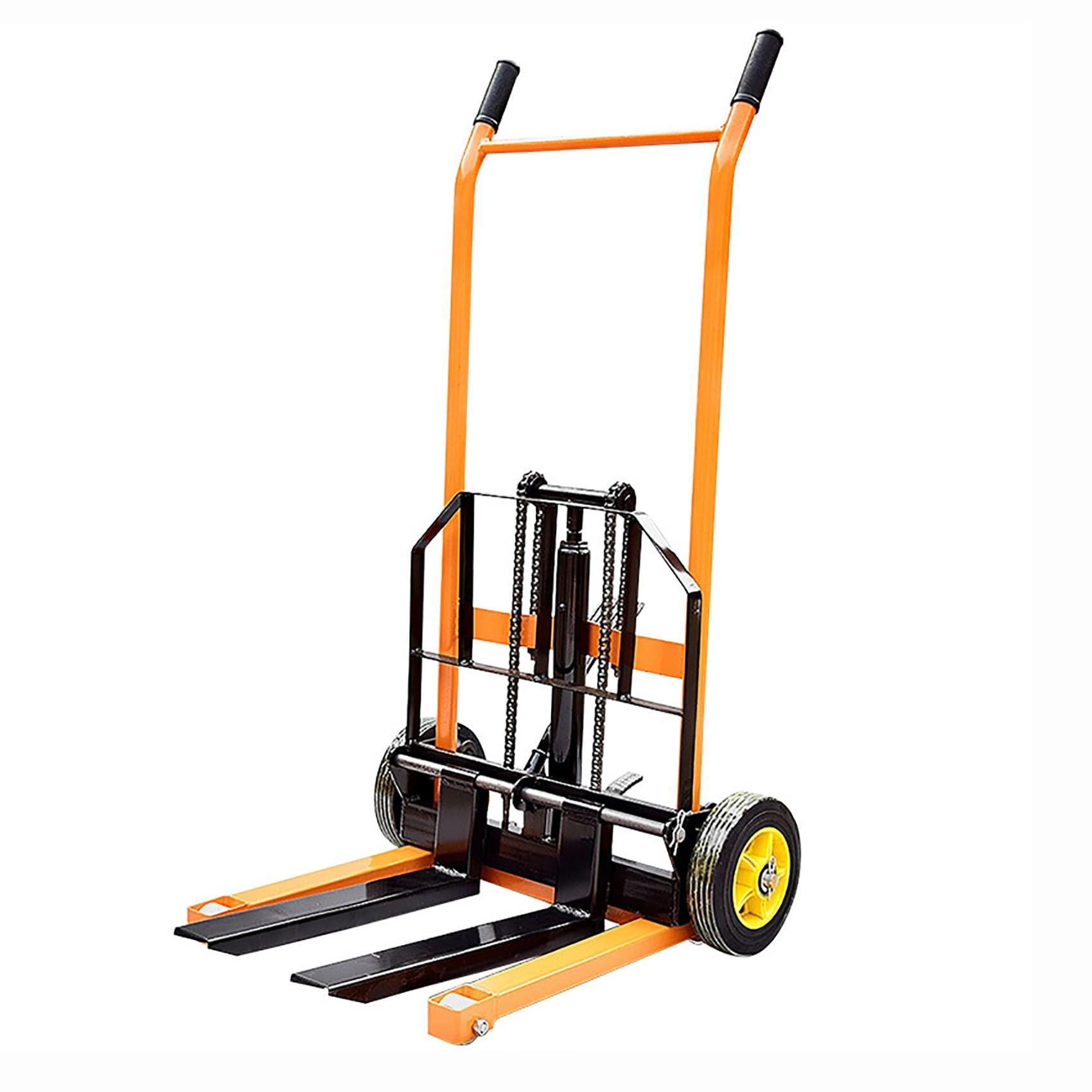 フォークリフト ハンドフォークリフト パレットトラック 上げ幅90cm 定格荷重200kg ハンドパレットトラック 重38kg 組み立てや持ち運びが簡単 家庭、ビジネス、産業に適しています