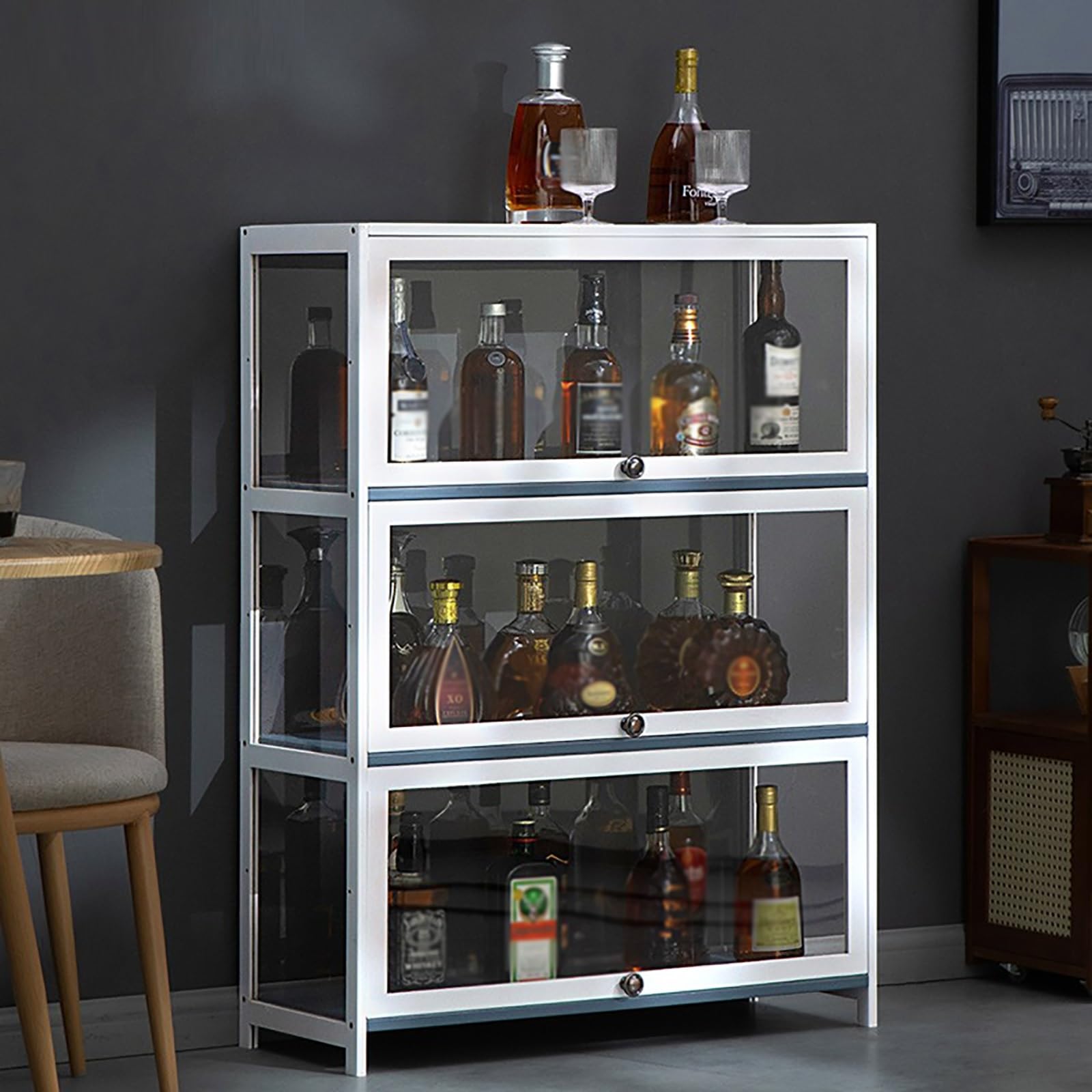 酒棚 大電気容量 ウィスキー 棚 竹原料品 気狂い水取っておくロッカー ワインバーキャビネット 多役立つことブドウ酒仕合わせ 据え付けが分かりやすい 密閉型 落っこちる押しとどめる 各種ブドウ酒の倉入れ アクリルキャビネットドア お取りつくろうが分かりやすい リビングお座敷 料理茶屋 赤ちょうちんに至適 本棚・ラック・カラーボックス-本棚-インテリア・寝具・収納
