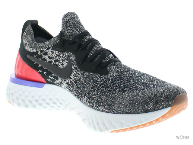 nike epic react flyknit black white red orbit