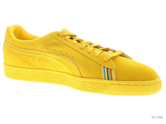 puma suede yellow black