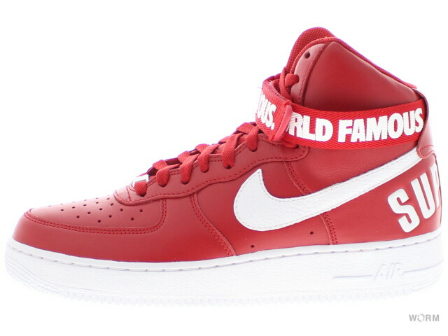 nike air force 1 high red and white