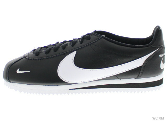 nike classic cortez black and white