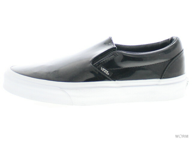 black patent leather vans