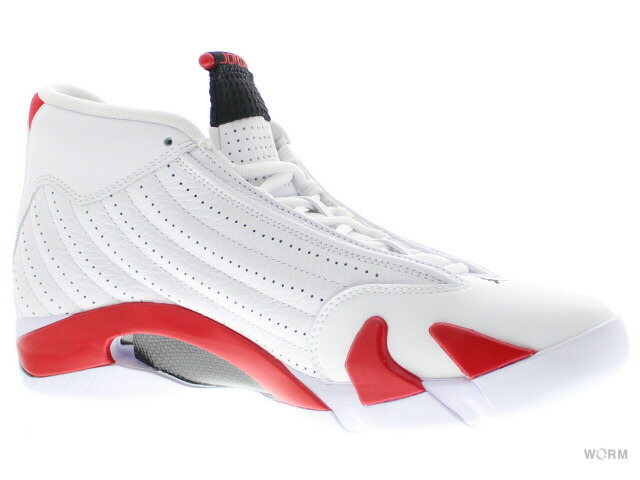 white and red jordan 14s