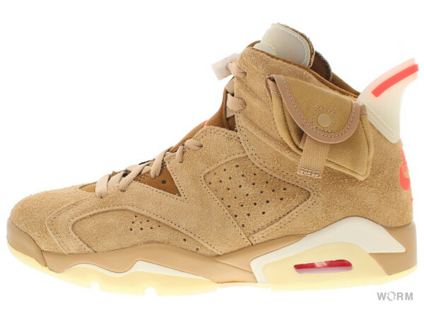 Air Jordan 6 Retro Sp Travis Scott Dh0690 0 British Khaki Bright Crimson 体 ジョーダン レトロ 新古気品 貨物輸送無料 但し沖縄 離島は消す Pasadenasportsnow Com