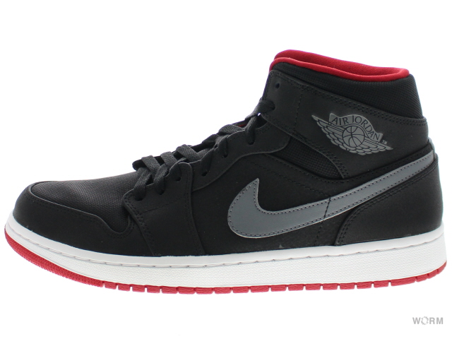 air jordan 1 mid black cool grey gym red