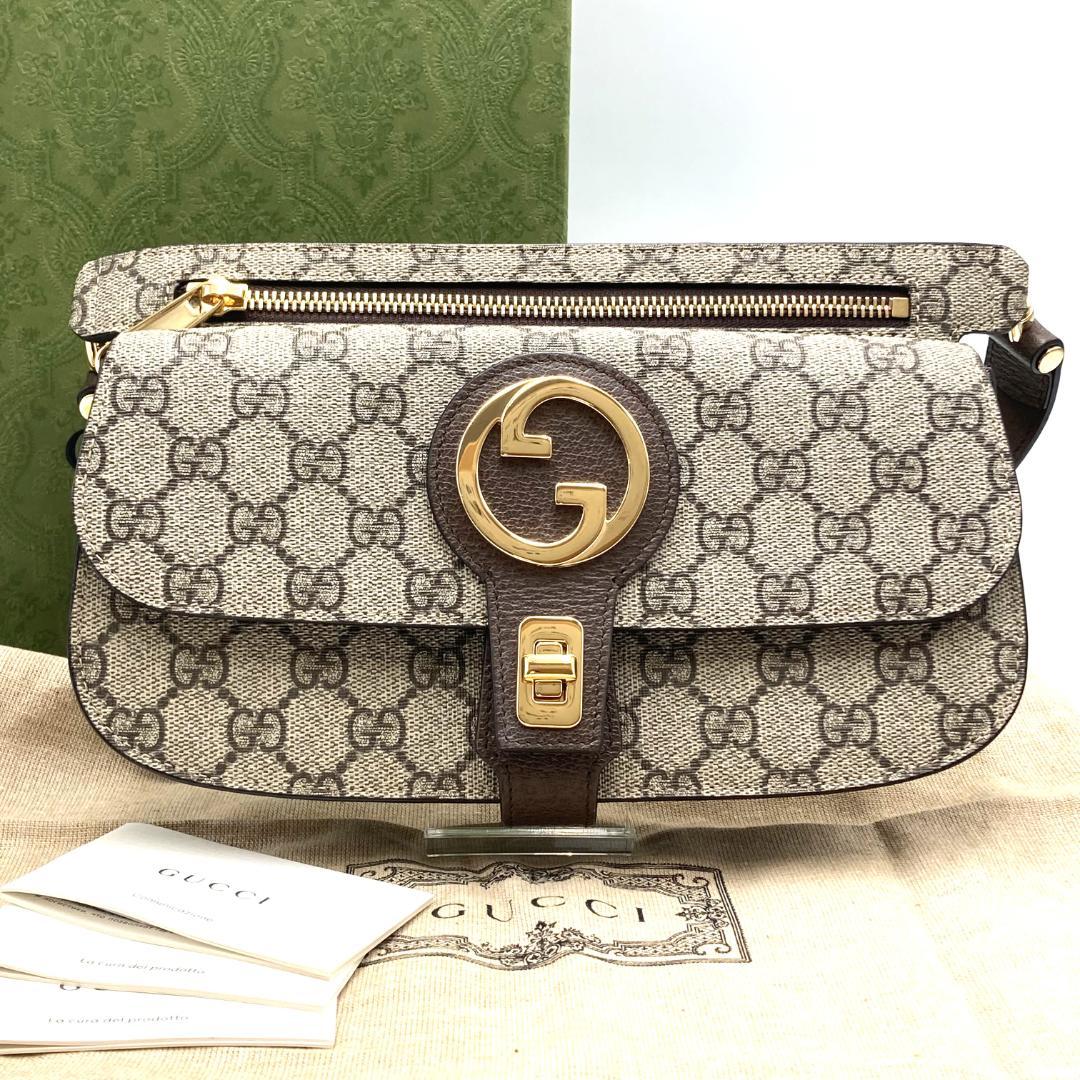 【SALE】GUCCI グッチ ブロンディ GGスプリーム 上半身御徒面子 はりつけ台上半身 ベージュ×赤銅色 ゴールド金具 ヴィンテージ 古典派音楽 ロゴタイプバックル 曲がった掛け能力のある レディース メンズ ブランド名御徒面子 袋 鞄 出で立ち小物