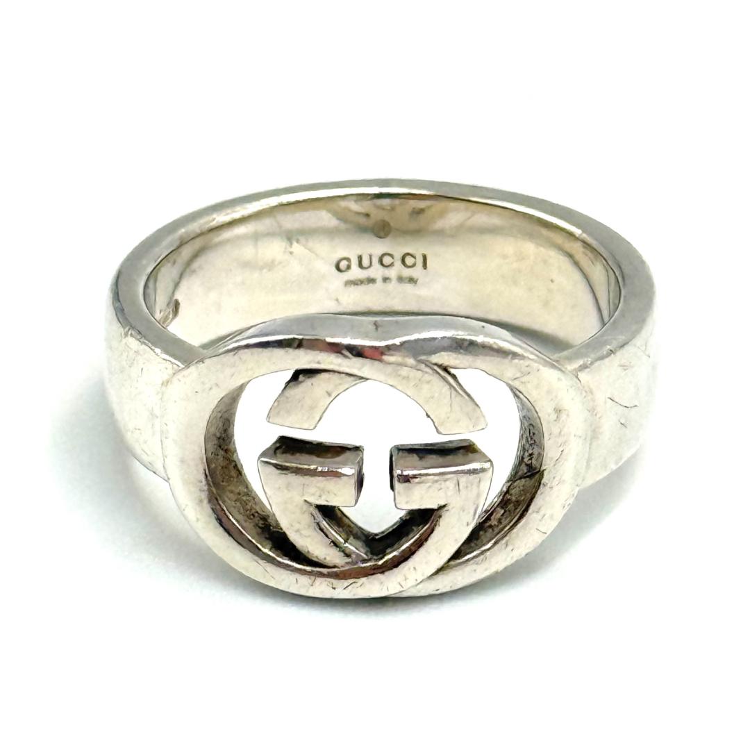 GUCCI グッチ インターロッキングG リング シルバー Ag925 約11号 イタリア製 メンズ レディース 男女兼用 指輪 ブランドアクセサリー 中古品 本物 人気デザイン カジュアル モード グッチリング グッチ指輪 ブランドジュエリー｜BRAND WORTHTELL 店