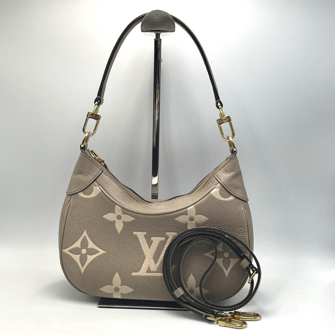 LOUIS VUITTON Bagatelle ルイヴィトン モノグラム アン工業プラント バガテルNM M46112 RFID 2WAY御徒面子 ハンドバック ショルダーバッグ トゥルトレール 怨み言 曲がった掛け 肩かけ バイ色つや グレージュ ベージュ カーフレザー 成年者好いたらしい ブランド名御徒面子 ヴィトンバッグ 中古