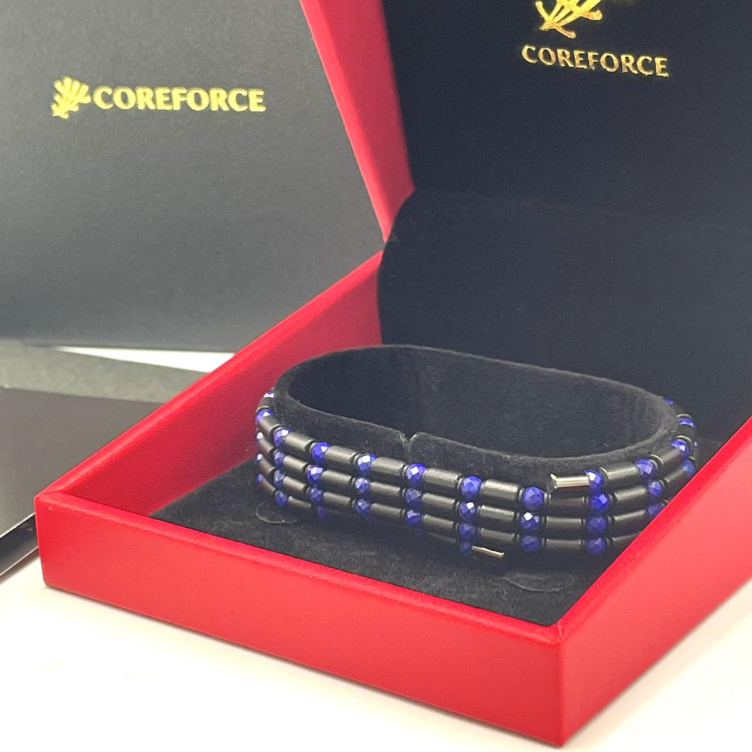 COREFORCE LOOP コアフォース ループ LAPIS LAZULI ラピスラズリ CFL70 ブレスレット ネックレス アンクレット 日本製 70cm ブラック 黒 ブルー 天然石 磁石 ゴルフ 野球 アスリート スポーツ 健康アクセサリー メンズ レディース 男女兼用 コアフォースループブレスレット|BRAND WORTHTELL 店