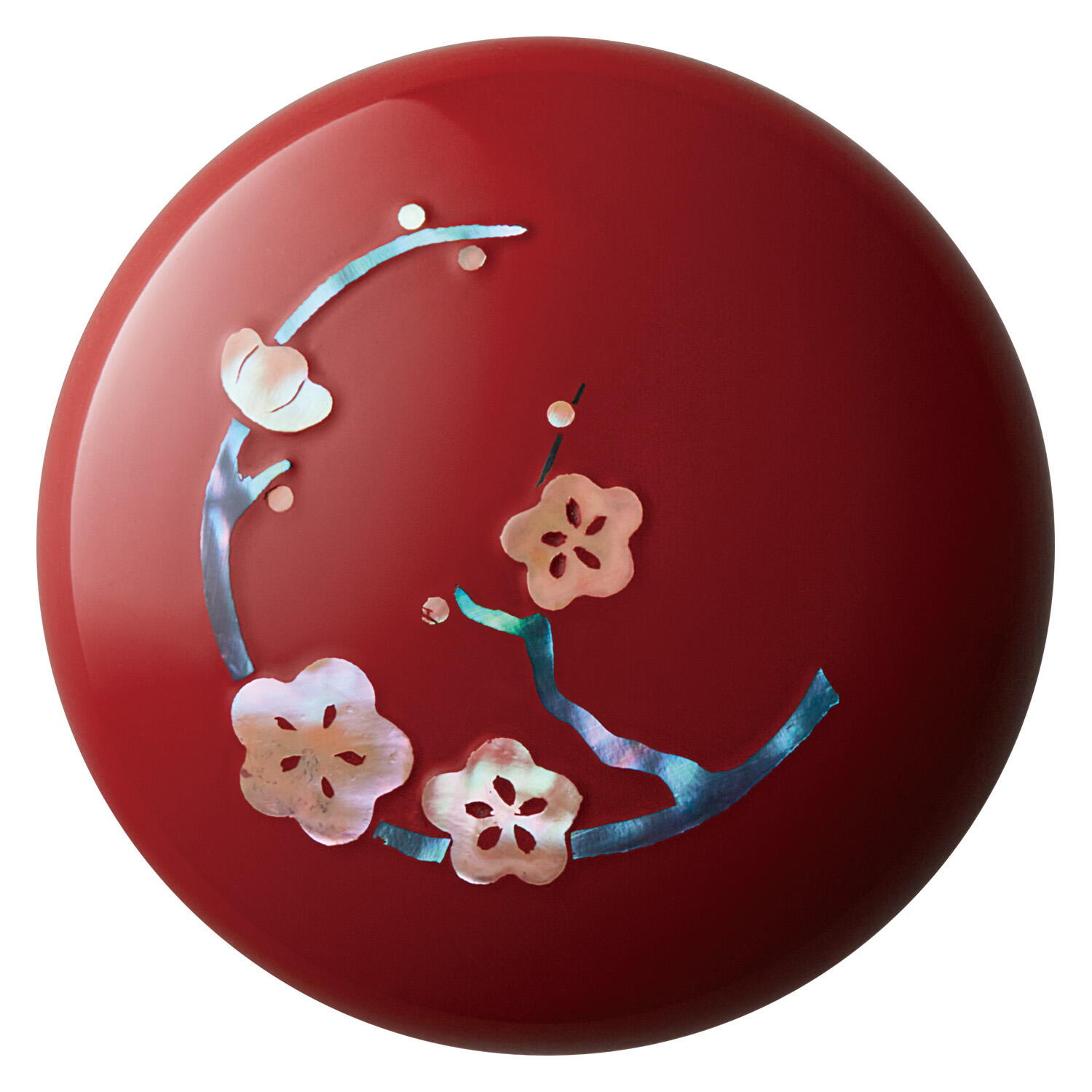 シャチハタ 高岡漆器 螺鈿仕上 鯱旗印肉 50号 梅柄 MNUK-50B-2