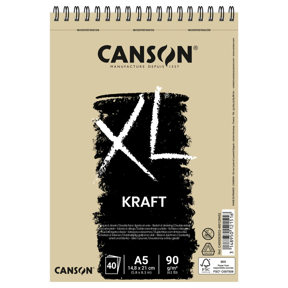 キャンソン XL クラフト A5 5冊入 082-832 4,565円