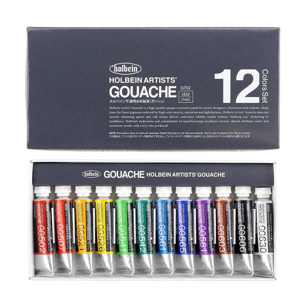 ホルベイン 不透明　水彩絵具 ガッシュ 15ml 不透明水彩絵具〈ガッシュ〉 日本色 彩 15ml G751 春 12色セット
