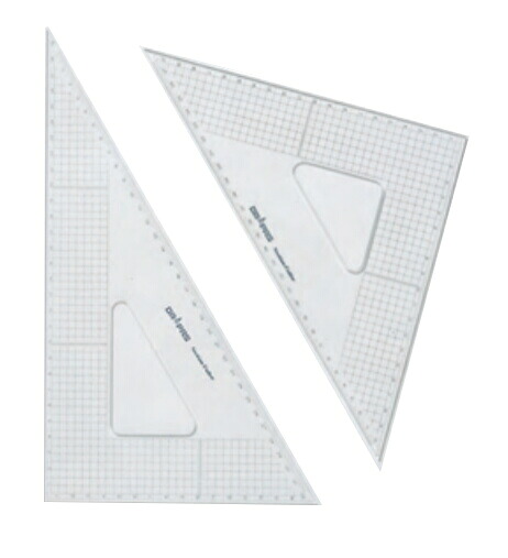 DRAPAS ドラパス カッティング三角定規 5mm方眼入 3mm厚 36cm No.13-413