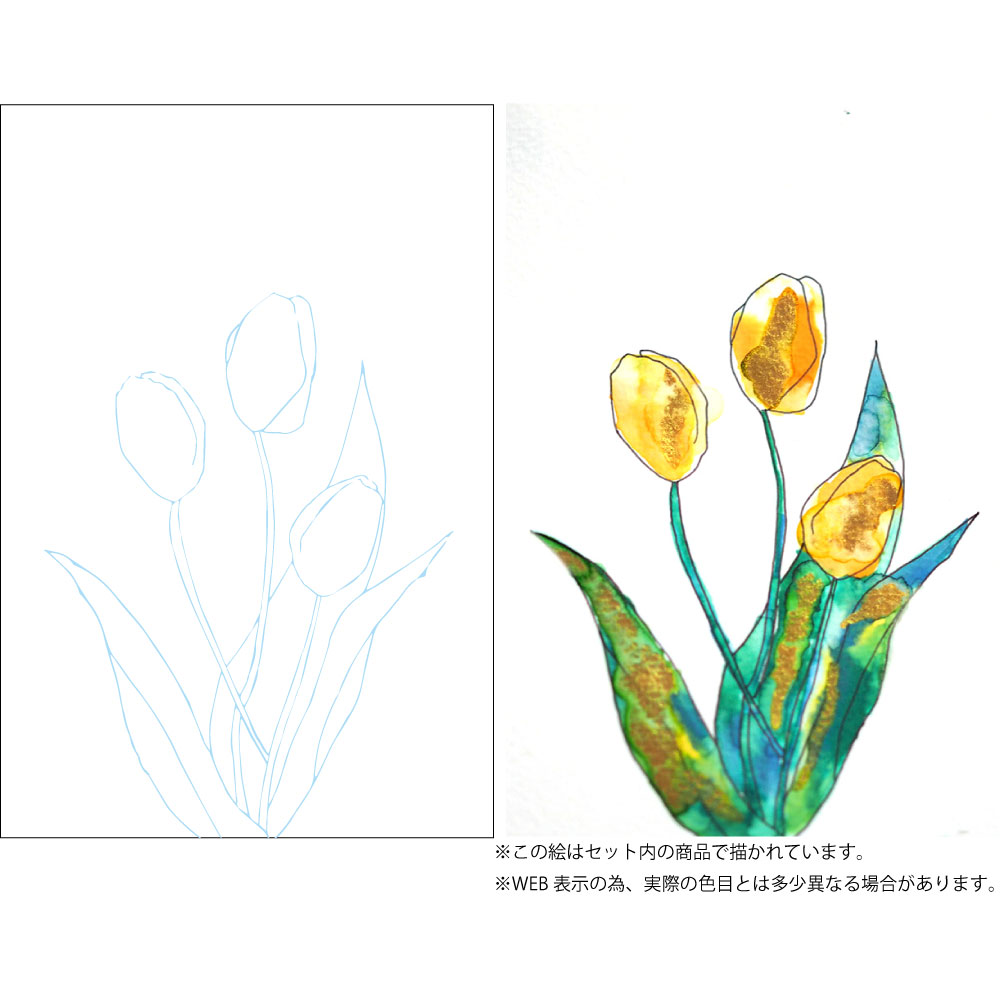 呉竹 水彩イラスト 花の描き方レッスン