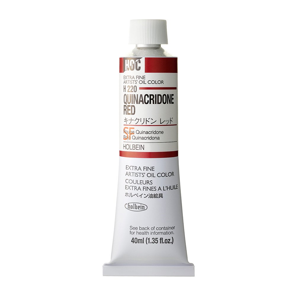 ホルベイン 油絵具 赤系&オレンジ系 40ml H220 キナクリドン レッド 3本入 000220