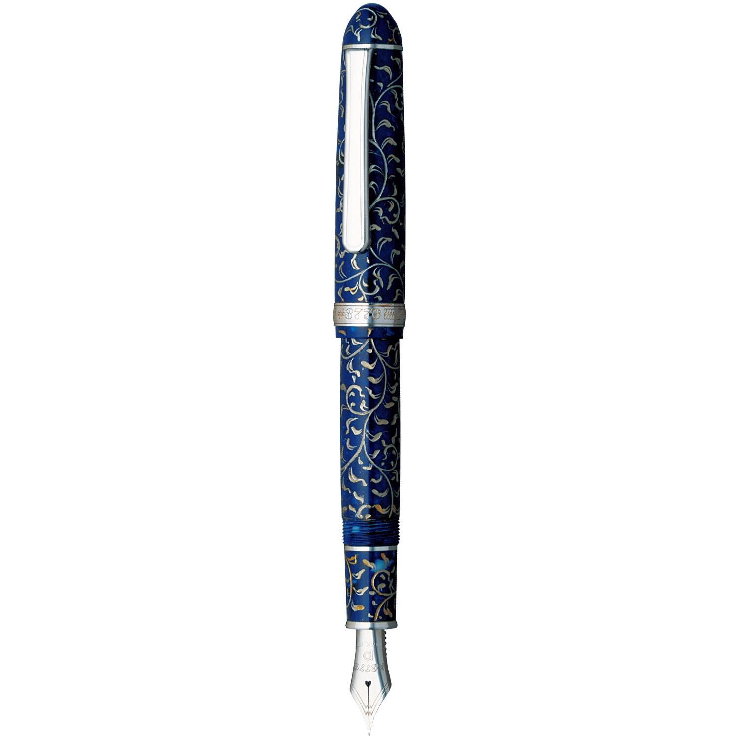 PLATINUM プラチナ万年筆 #3776 CENTURY セルロイド 唐草柄 #55 カラクサ PTB-80000SR B 太 1725554