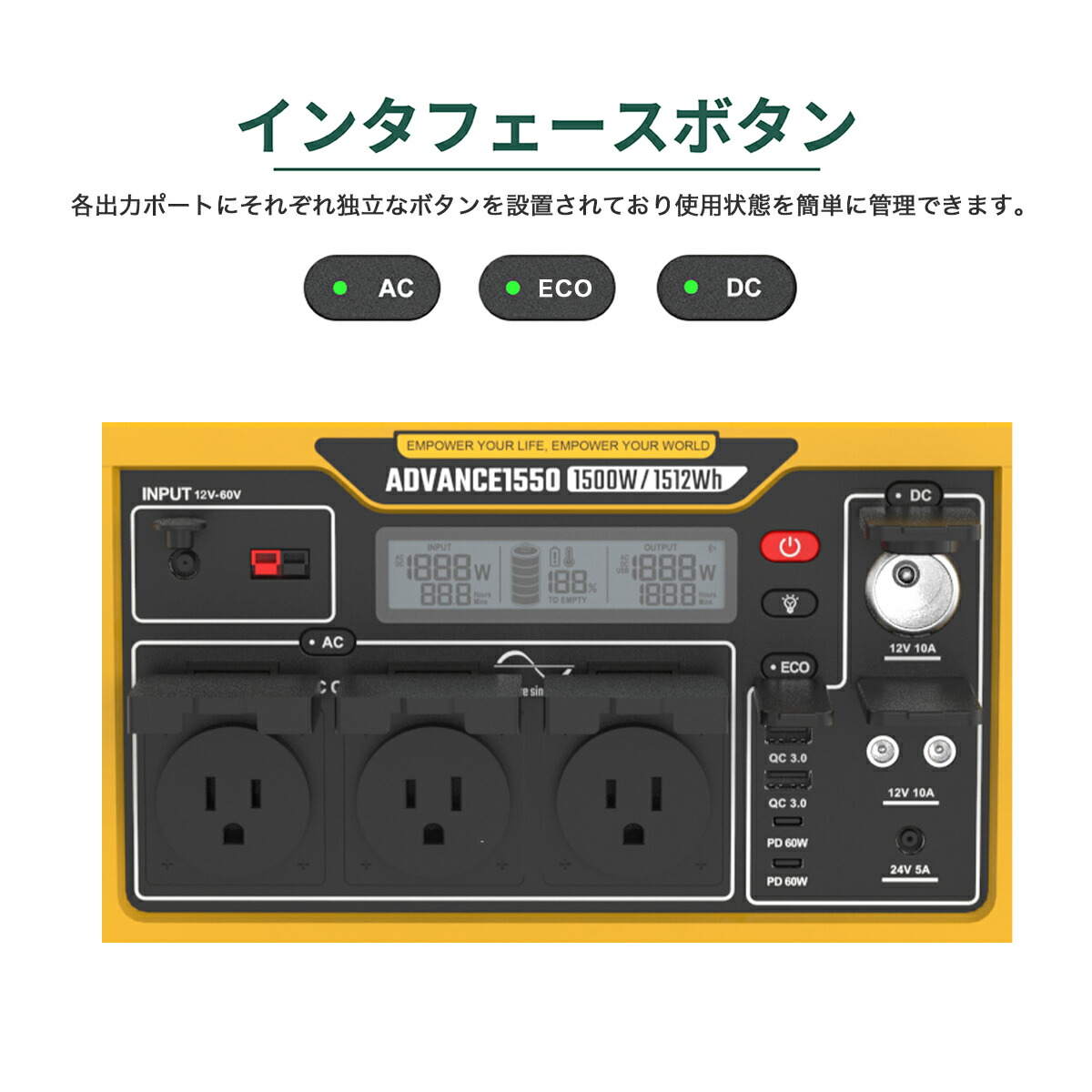 TogoPower ADVANCE1550 ポータブル電源1500W お得な新品・中古・未使用