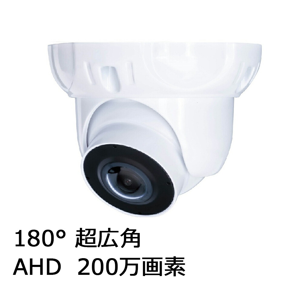 超広角180°レンズ搭載2.1メガピクセル防水ドーム型AHDカメラ MTD-H180AHD （パノラマ 防犯カメラ mtdh180adh  マザーツール） WOWシステム