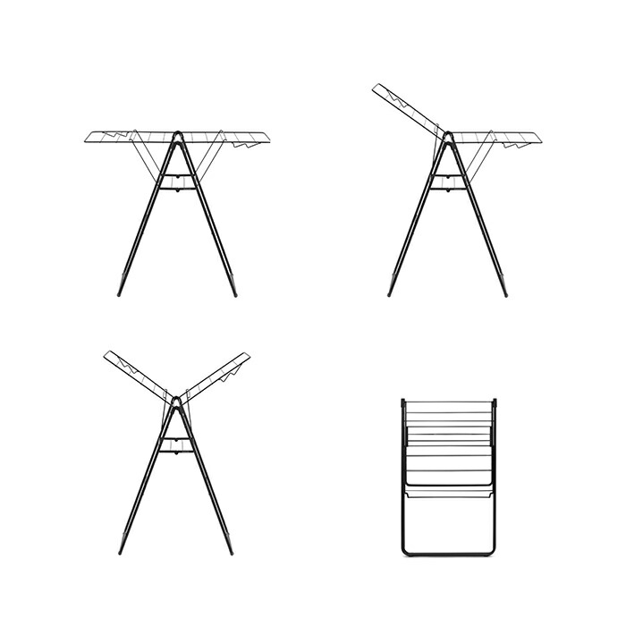 ブラバンシア ハング オン ドライングラック 15m 新鮮ホワイト 絨毯黒人 メタリックグレイ 室内物干し 回分のクリーニング 折りたたみウエッディング 送料無料 Geo2 Co Uk