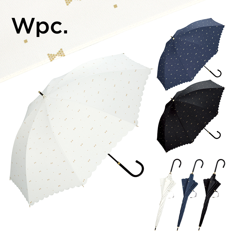 楽天市場 期間限定 送料無料 Wpc 公式 日傘 遮光ジェムリボン 長傘 はっ水 傘 晴雨兼用 熱中症対策 撥水 50cm レディース 女性 通勤 長日傘 通勤 通学 おしゃれ ブランド Uvカット率99 99 以上 Wpc Kiu Official Shop