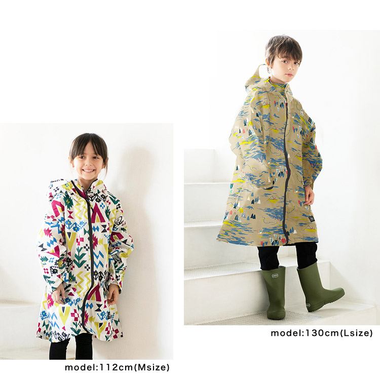 【KiU公式】レインウェアスリーブレインポンチョforkids/SLEEVERAINPONCHOFORKIDS【アウトドアはっ水撥水レイングッズキッズ】