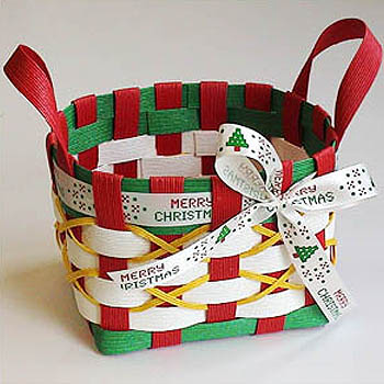 楽天市場 紙バンド手芸トライアルキット クリスマス リボンバスケット ｗｒａｐｆｕｎ