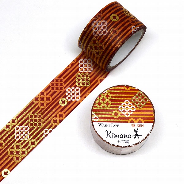 楽天市場】マスキングテープkimono美 カミイソ産商華 友禅柄タイプ四季華桜 GR-101915mm×7ｍ : シモジマラッピング倶楽部