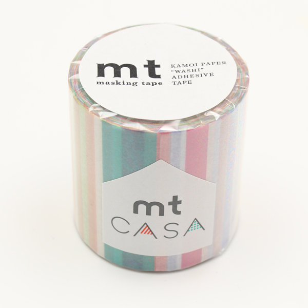 マスキングテープ mt テープ CASA カモ井加工紙 幅広 マルチボーダーパステル